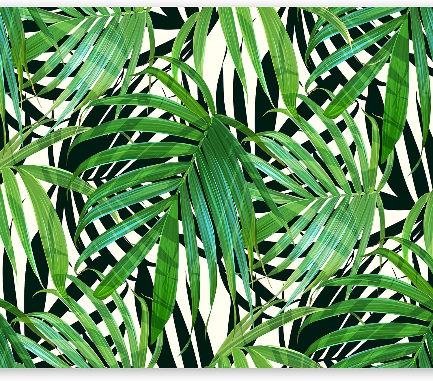 Murando Papier Peint Intiss Feuilles Green 250x175 Cm D coration 