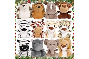 Spoilu Small Stuffed Animals Bulk, 12 Pack 4.5 Inch Mini Plush Toys, Treasure Box Toys for Classroom, Party Favors for Kids, Plush Keychain, Claw Machine Prizes, for Grandkids