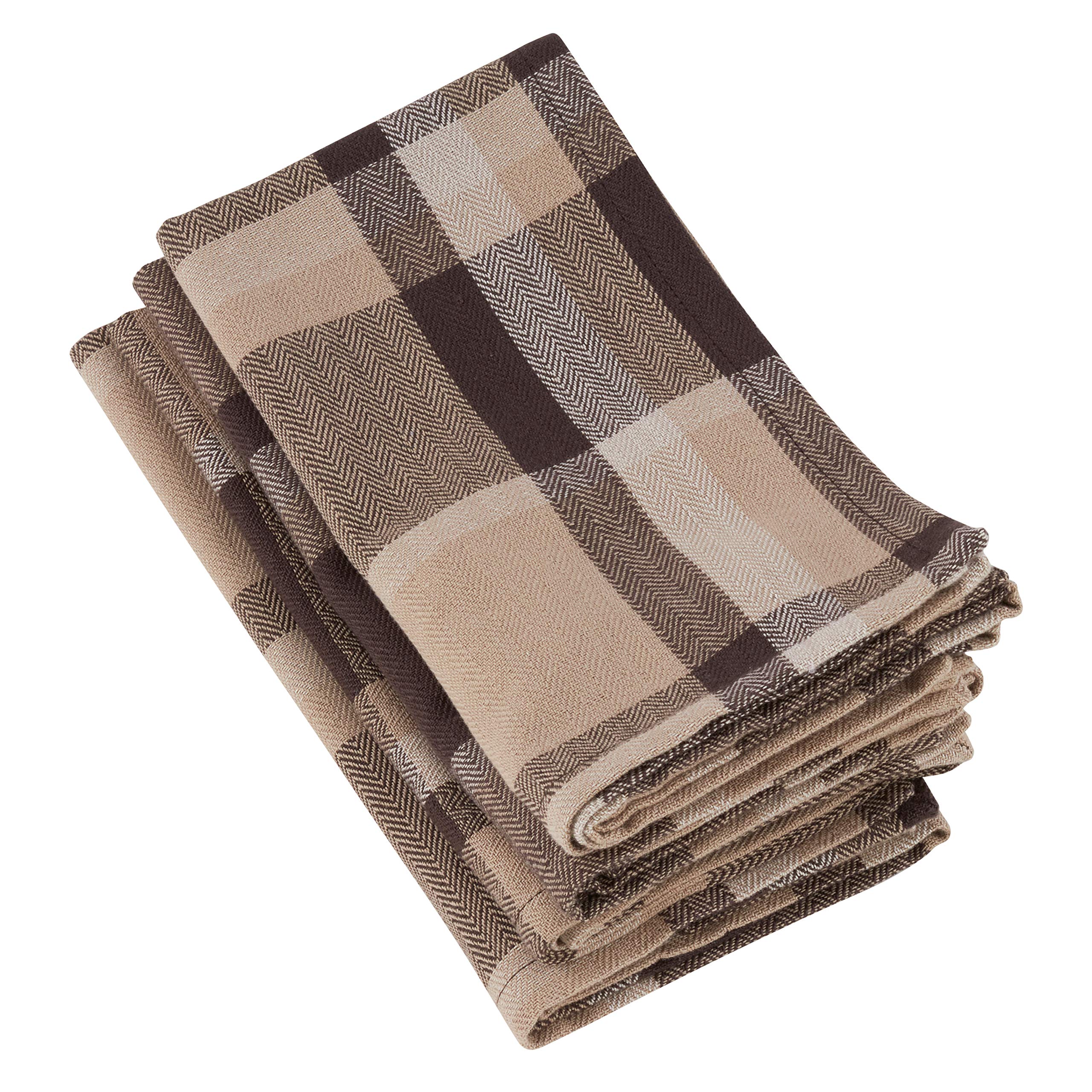Photo 1 of 100% Cotton Plaid Design Table Napkins (Set of 4)