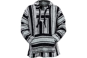 BAJA DIRECT Del Mex Mexican Baja Hoodie Hippie Surf Poncho Sweater Sweatshirt Pullover Jerga