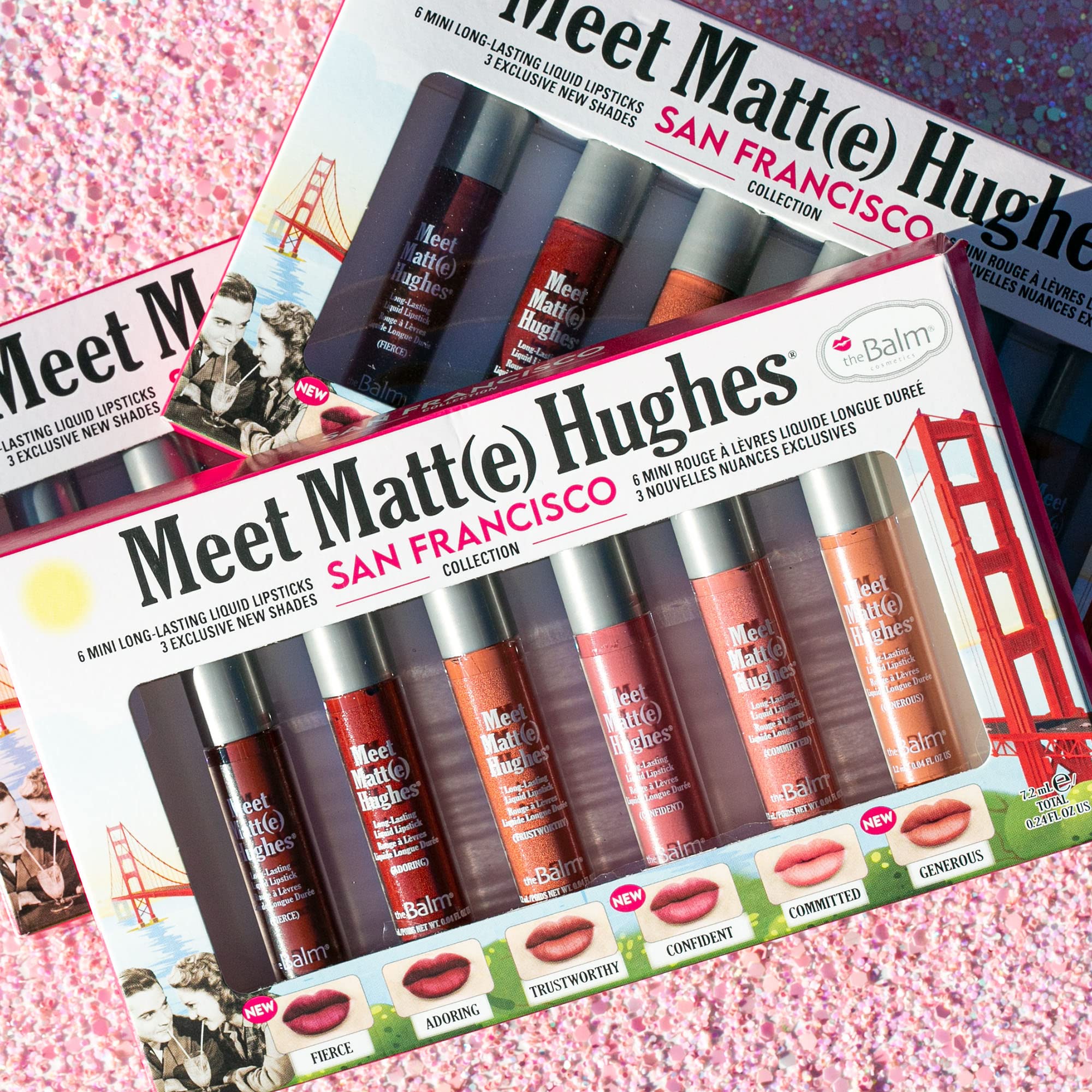theBalm Meet Matt(e) Hughes Set of 6 Mini Long-Lasting Liquid Lipsticks, 0.04 Ounce (Pack of 6)