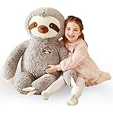 IKASA Large Sloth Stuffed Animal Plush Bradypode Toy for Children (Gray, 30 inches)