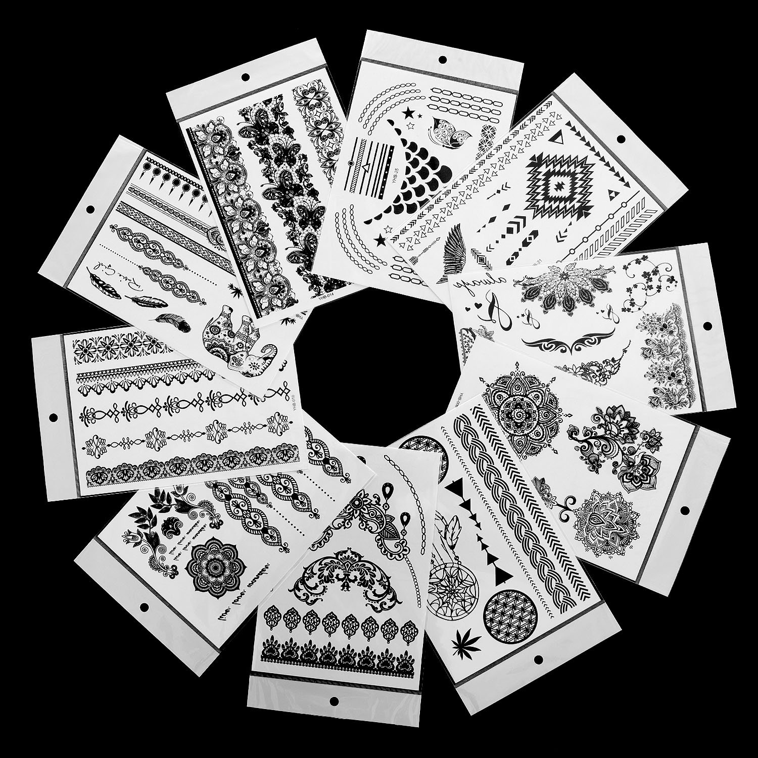 Tatouages Temporaires Meersee 10 Planches De Tatouage