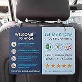 Rideshare Car Sign 2-Pack — Better Customer Relations, Higher Ratings and More Tips with a Large Universal Sign, Accessory fo