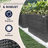 CASARIA Large Tall Rattan Flower Pot Planter with 3 Inner Pots 83x30.5x60 cm view 2