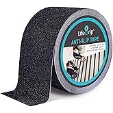 Lifegrip Anti Slip Tape, 3 Inch x 25 Foot Non-Slip Traction Grip Tape for Stairs, Waterproof Stair Treads Grip Non Slip, Non Skid Tape for Steps, Outdoor Black Grip Tape (3" X 25')