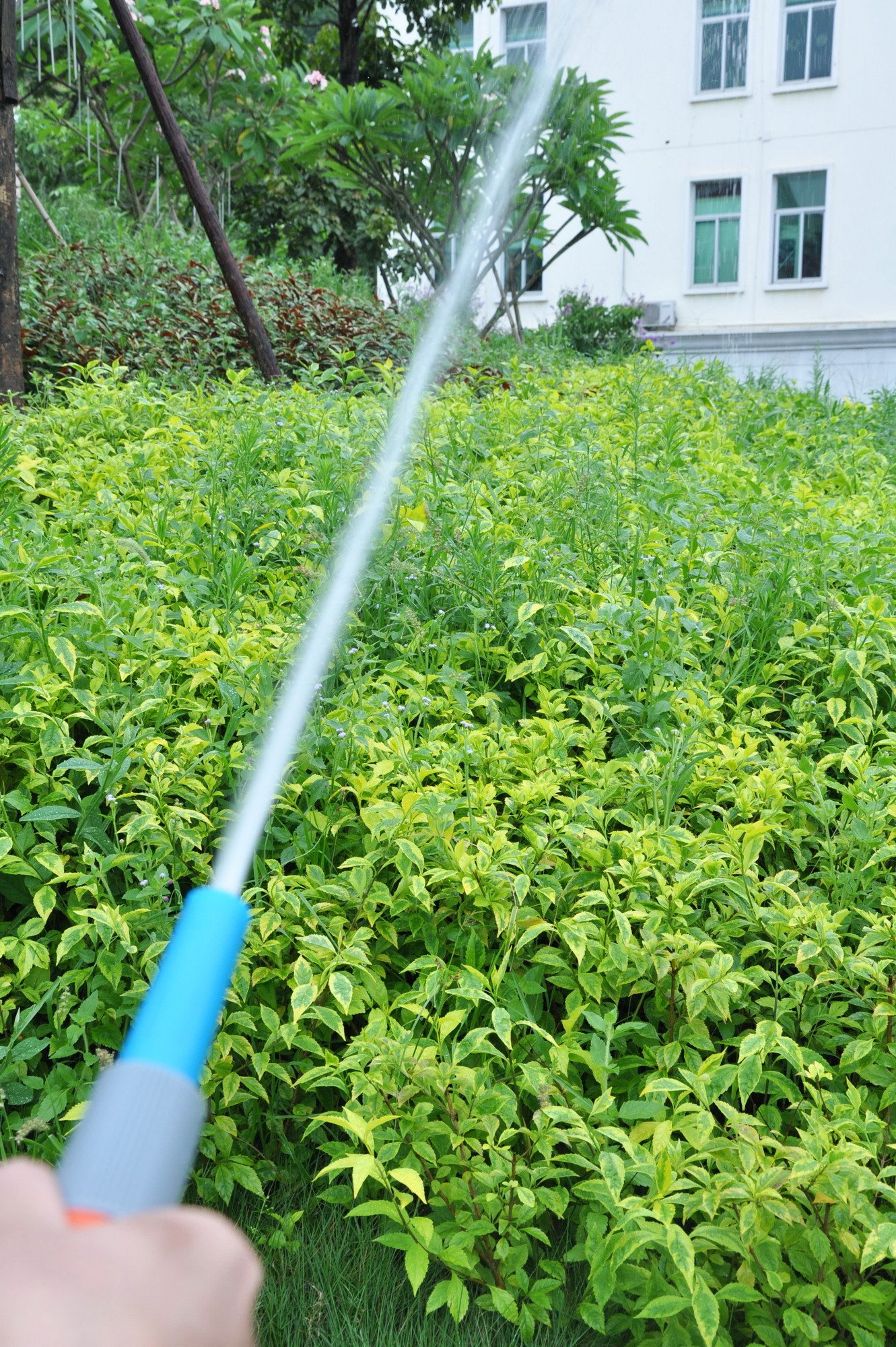 Garden Hose Nozzle Sprayer with Multi Adjustable Pattern for Cleaning Showering Dog Watering Plants Tree Lawn Patio Blue