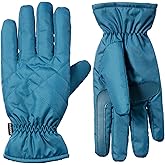 isotoner womens Dual Lined Water Repellent Quilted Touchscreen Gloves