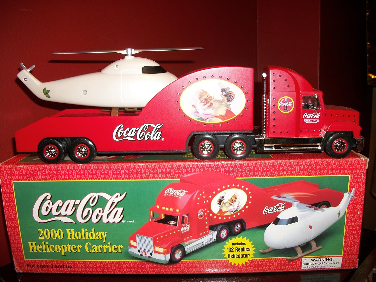 coca cola christmas truck toy with lights