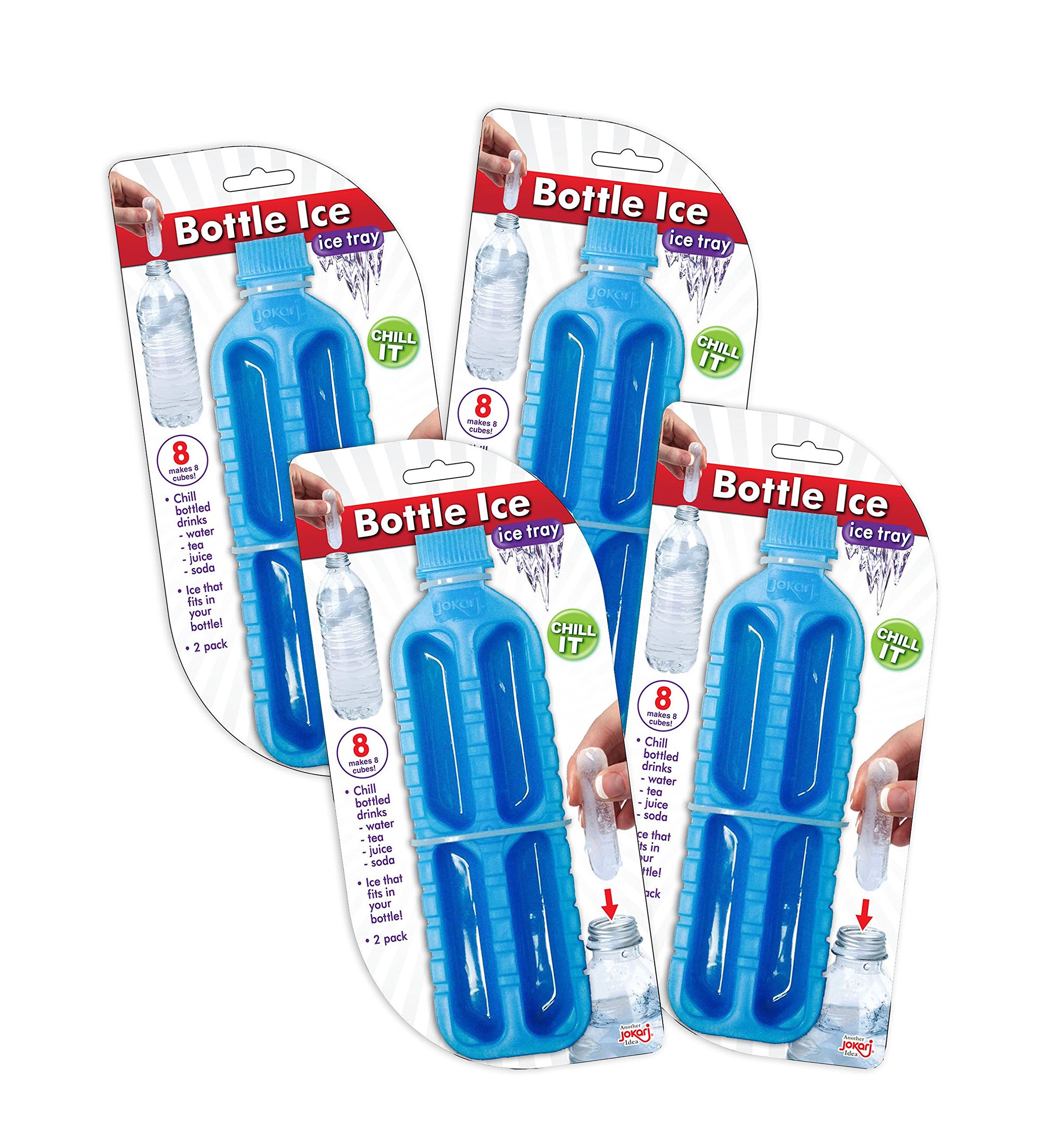 Jokari 8 Count Ice Stick Trays for Soda/Beverage Bottles
