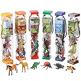 FLORMOON Animal Figures, 72pcs Realistic Mini