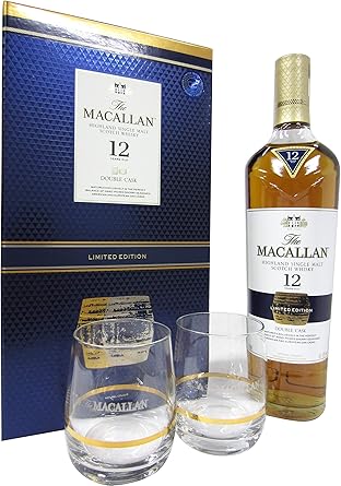 Macallan Double Cask 2 X Macallan Branded Glasses Gift Set 12 Year Old Whisky Amazon De Bier Wein Spirituosen
