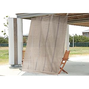 不二貿易 シェードオーニング (幅200x高さ240cm) ブラウン CGGL2024-180