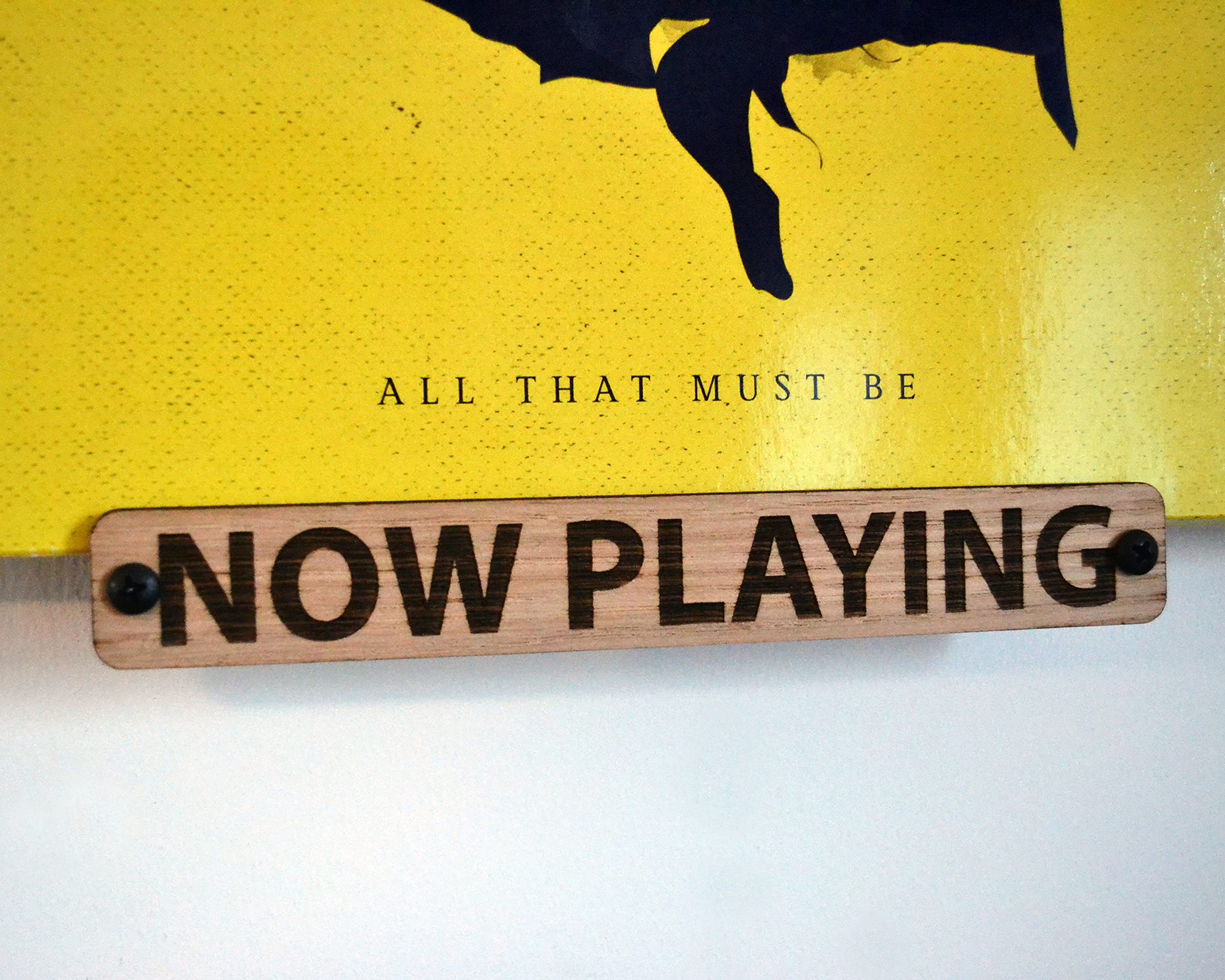 Wall Mounted Now Playing Vinyl Record Storage Display Stand (Oak Veneer)