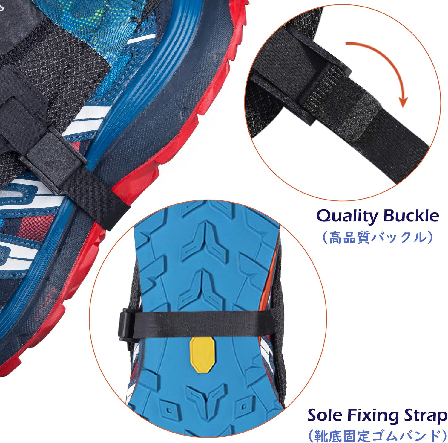 TRIWONDER Trail Gaiters for Men Women Hiking Gators Sandproof Leg Ankle Gaiters for Walking Running (Blue) - Image 4