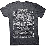 ShirtInvaders 80th Birthday Shirt for Men - Vintage 1941 Aged to Perfection