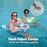 Sloosh 2 Packs Hammock Pool Floats Adults 4-in-1 Blue Green view 8