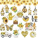 20 Pcs Sunflower Gnome Diamond Painting Keychains DIY Craft 5D Diamond Key Chain Kit Farmhouse Gnome Key Chain Making Kit for Kids Adults Beginners Summer Art Key Ring Pendant Making