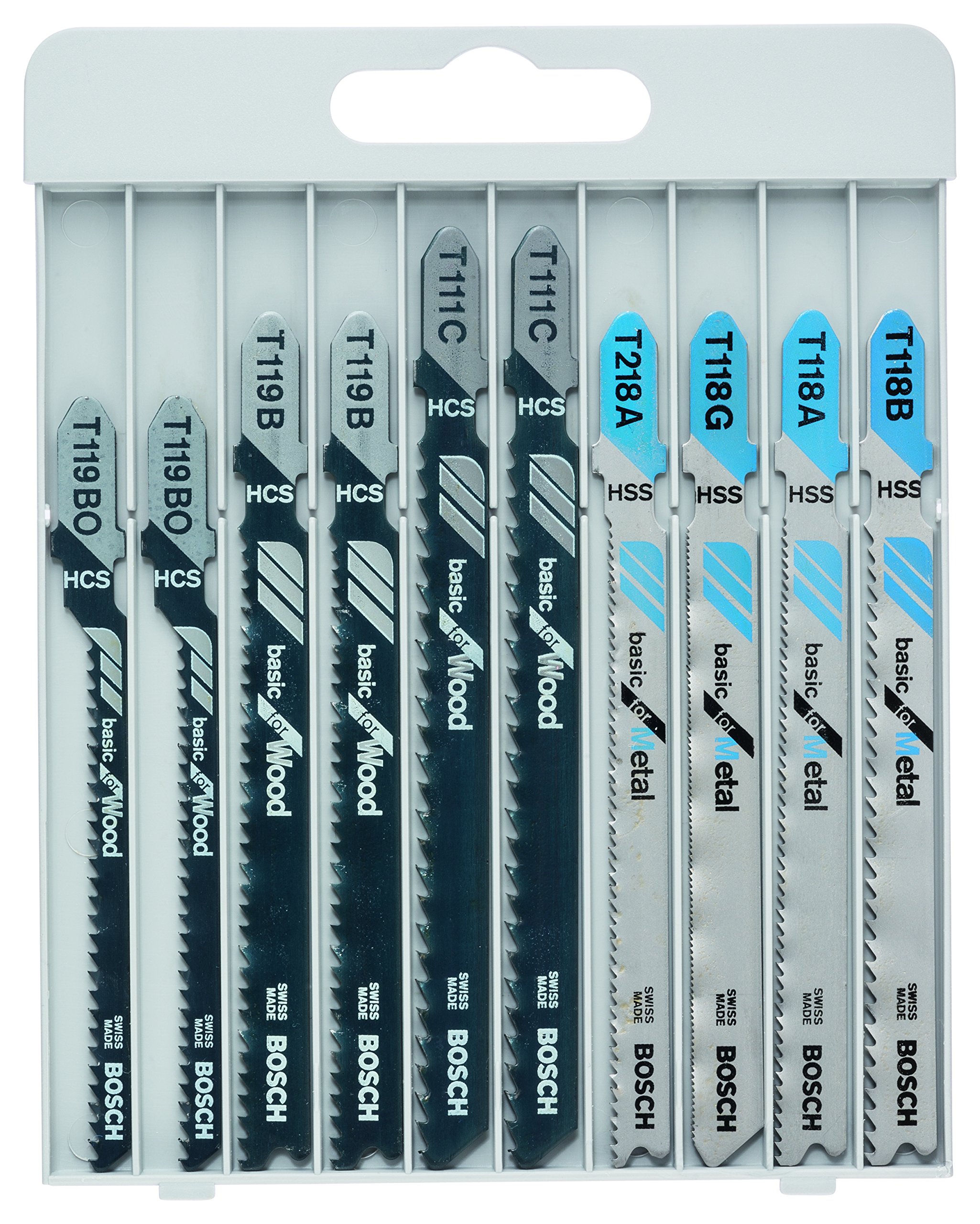 Bosch Professional 2607010630 10Piece Basic for Wood and Metal Jigsaw