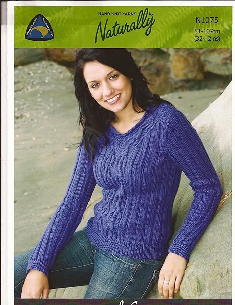 Amazon Com Ribbed Sweater Naturally Hand Knit Yarns