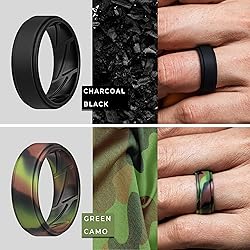 ThunderFit Silicone Wedding Rings for Men