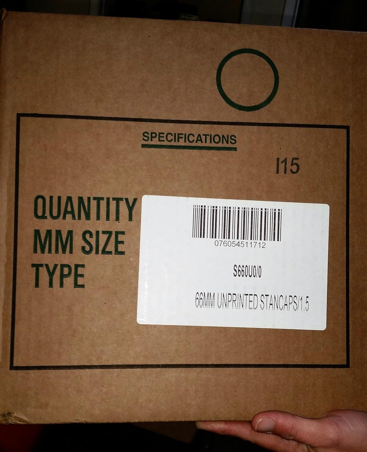 Hotel Paper Glass Covers 66 MM Stancaps 1500/cs Kitchen