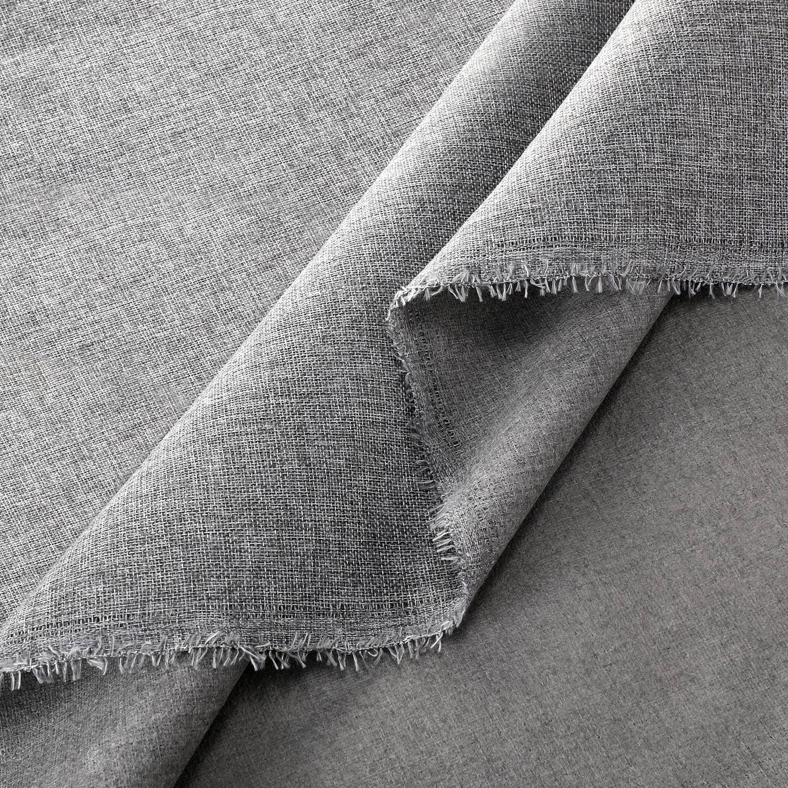 Photo 1 of VitalCozy 3.3 Yards x 57 Inch Upholstery Fabric Faux Linen Type Cloth Material Polyester Sewing Fabric for Upholstering Furniture Reupholster Chair Sofa Cover DIY Projects (Grey)
