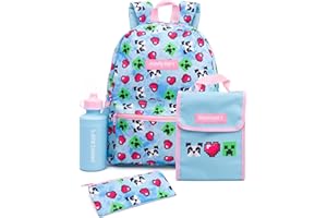 Minecraft Girl's Schoolbag Set, Blue, M