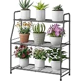 Simple Trending Plant Stand Outdoor Indoor 3 Tier Metal Waterproof Plant Shelf for Living Room Balcony Garden