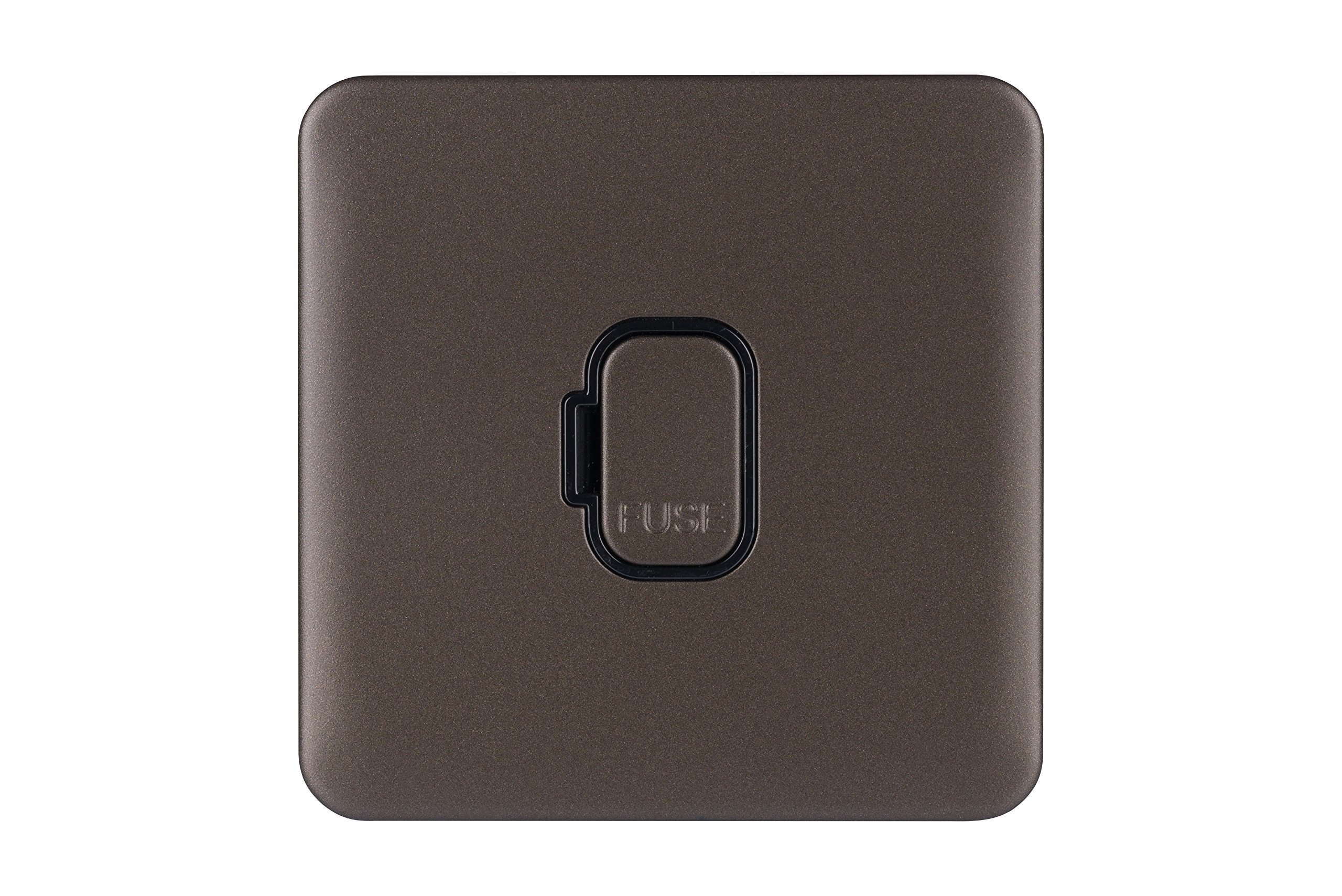 Schneider Electric Lisse Screwless Deco - Unswitched Single Fused Connection Unit, 13A, GGBL5000BMB, Mocha Bronze with Black Insert