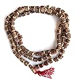 108 Beads Tulsi Japa Mala for Chanting The Hare Krishna Mantra. Hand Crafted in India. Approx 34.5" (inches) Long. (Prayer Beads for Meditation) Healing Prayer mala.