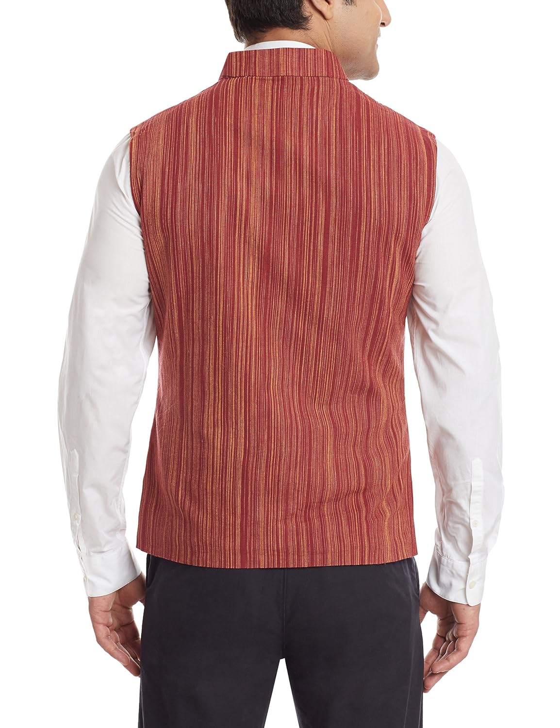 sobre estilo men's banded collar linen jacket