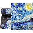 Berkin Arts Compatible with iPad Pro 2nd/3rd/4th Generation Case (11 Inch) Case 2022 2021 2020 Folio Case Premium Leather Cover Post-Impressionism Blue Lightweight (The Starry Night by Van Gogh)