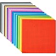 Strictly Briks Classic Compatible with Lego Baseplate 10x10-24 Pack Stackable Baseplates with 32 x 32 Studs, Mats, Bases, Boards, Sheets - Compatible with All Major Brands, Rainbow Colors