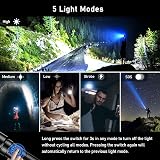 Blukar LED Flashlight Rechargeable 5000mAh IP67 Waterproof 5 Modes view 4