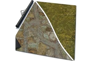 Warzone Studio 6 x 4 feet Double-Sided Mouse Pad Rubber Battle Mat: Meadows + Zolotograd