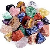 UFEEL 1 LB Bulk Rough Madagascar Stones Mix Natural Raw Crystal Stones for Tumbling Fountain Rocks Decoration Polishing Wire Wrapping Healing Crystal Large 1 inch