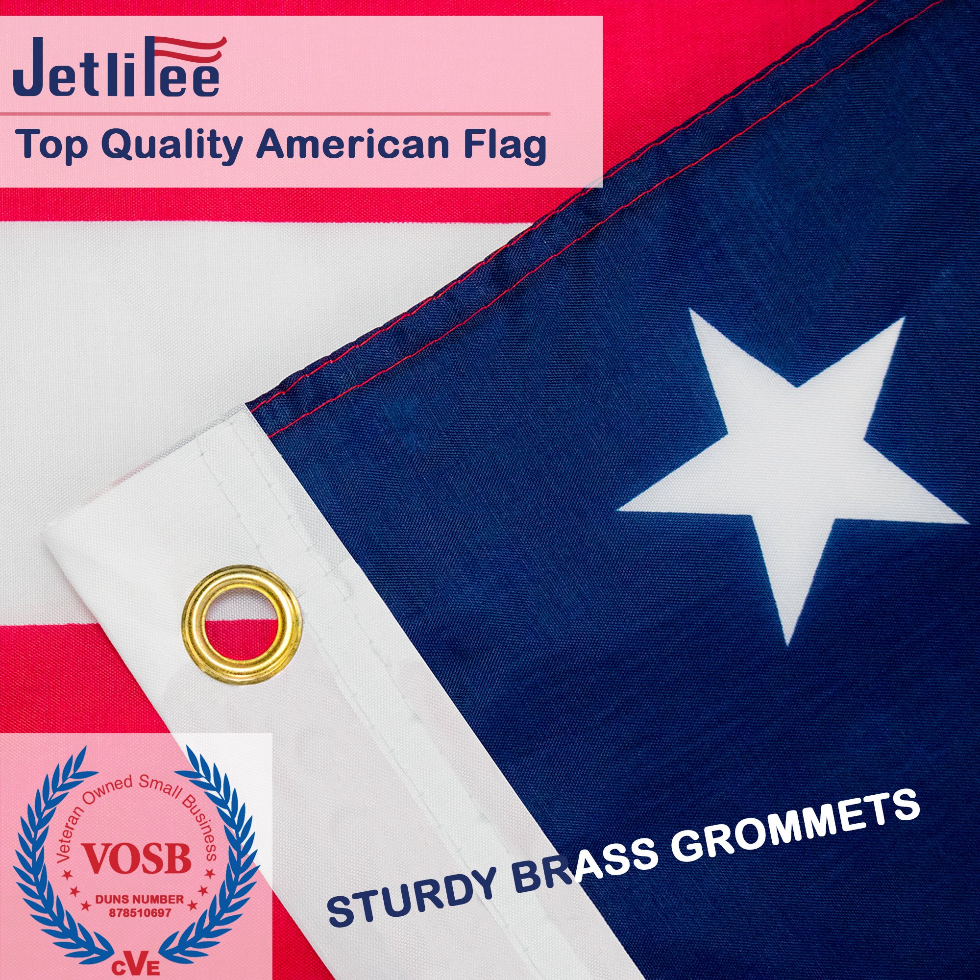 American Flag: Print 3x5 FT US Flag / USA Flag - American flags for Indoor and Outdoor