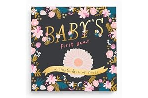 Lucy Darling Special Edition: Golden Blossom Memory Book - First Year Journal Album To Capture Precious Moments - Milestone Keepsake For Girl - Floral Themed Scrapbook Photo Book - Made In USA