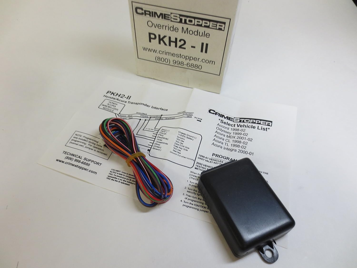 Amazon.com: Crimestopper PKH2-ii Select Honda Acura Bypass Module  Interface: Car Electronics