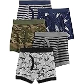 Carter's Boys 5-Pack Cotton Boxer Briefs (Blue Multi/Grey, 6/7)