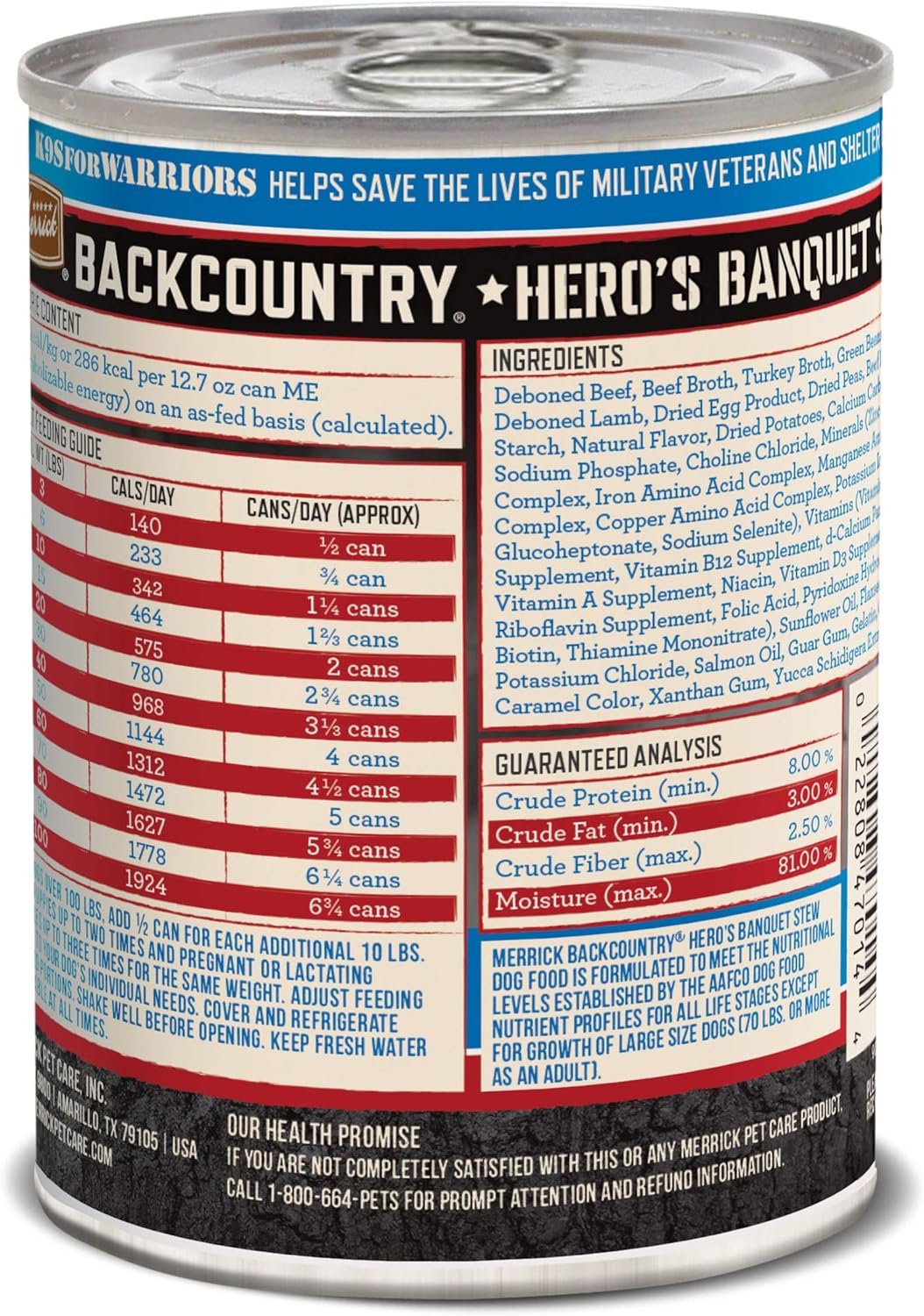 merrick dog food hero's banquet