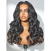 LUVME HAIR All-Day Comfort™ Loose Body Wave 5x5 Lace Front Wigs Human Hair Glueless Wigs Human Hair Pre Plucked Pre Cut Long Black Wig Lace Closure Wigs Frontal Wigs Human Hair