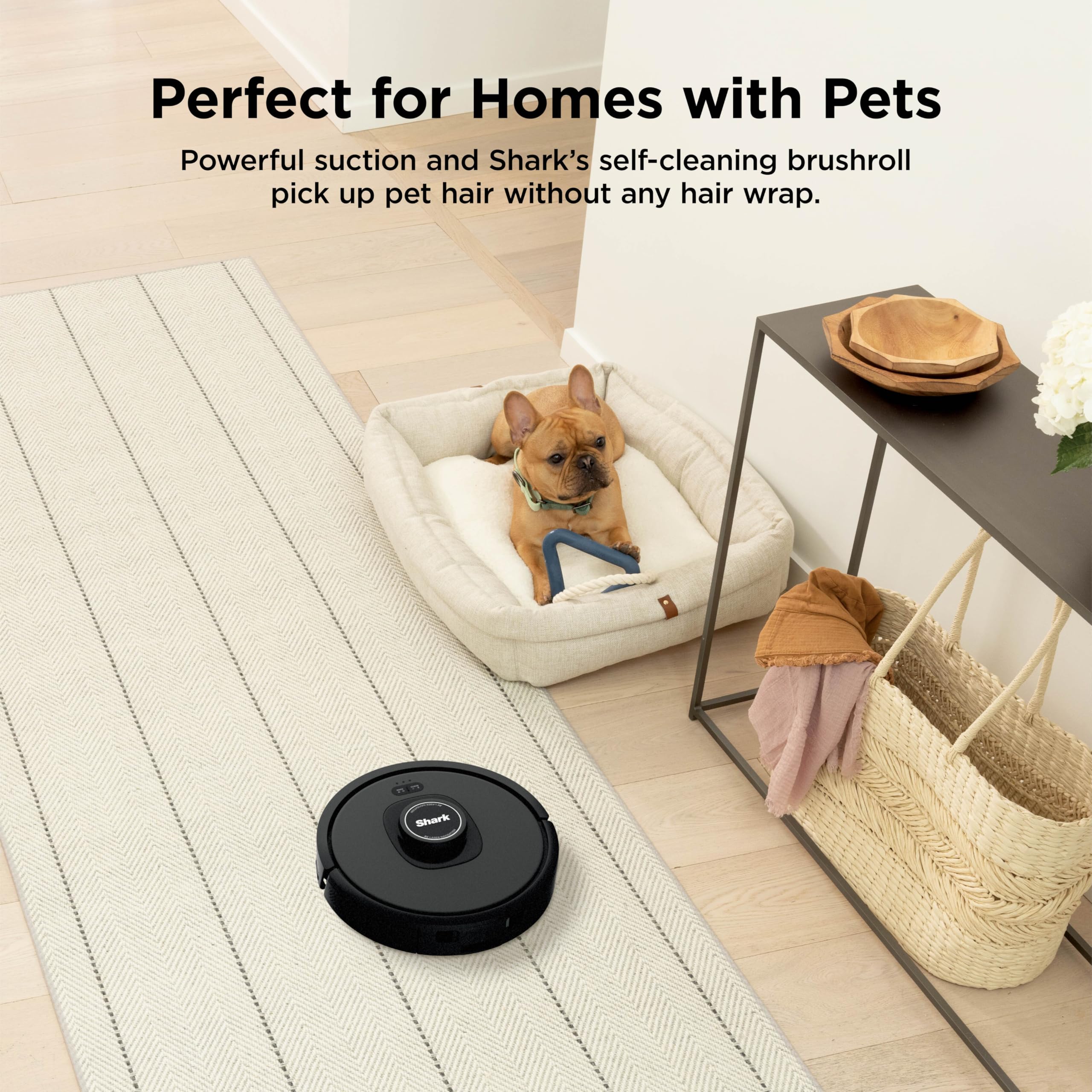 Shark AV2501S AI Ultra Robot Vacuum, with Matrix Clean, Home Mapping, 30-Day Capacity HEPA Bagless Self Empty Base, Perfect for Pet Hair, Wifi, Dark Grey - View 4