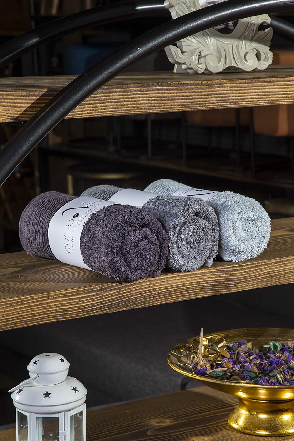 Gusto by Venus – 3 Piece Premium Turkish Cotton Bath Towel Set – Bathroom, Kitchen, Beach, Highly Absorbent, Ultra Soft, Quick-Dry, Washer Safe - 19 x 35 Inches: Kitchen & Dining