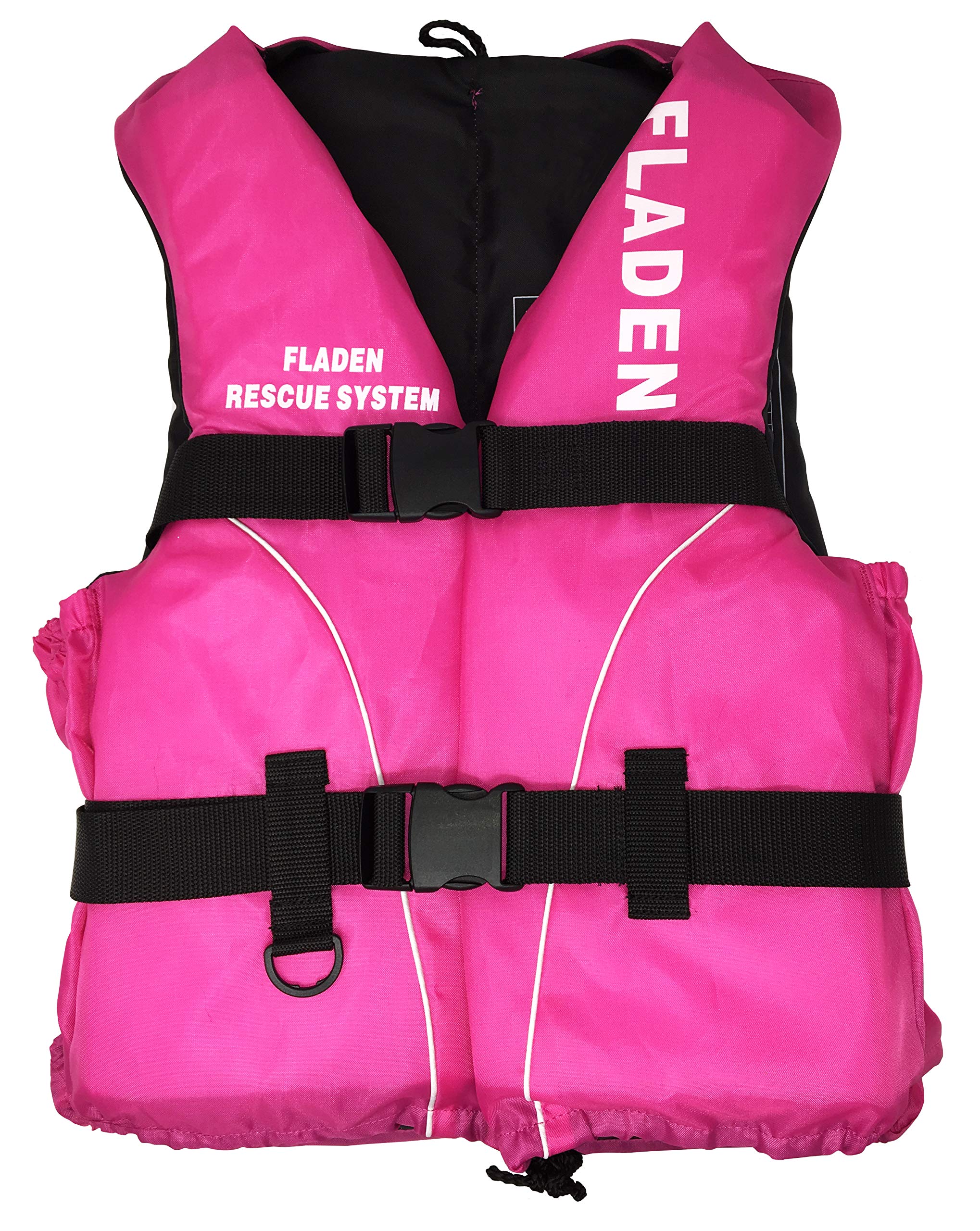 FLADEN - RESCUE SYSTEM ISO 12402 Approved Classic 2 50N Buoyancy Aid Vest For Children and Adults (Pink, XL)