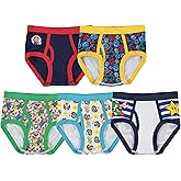 Nintendo boys Super Mario 8 Pack 100% Combed Cotton Briefs With Mario, Luigi, Toad, Yoshi, Peach & Bowser, Sizes 4, 6, 8