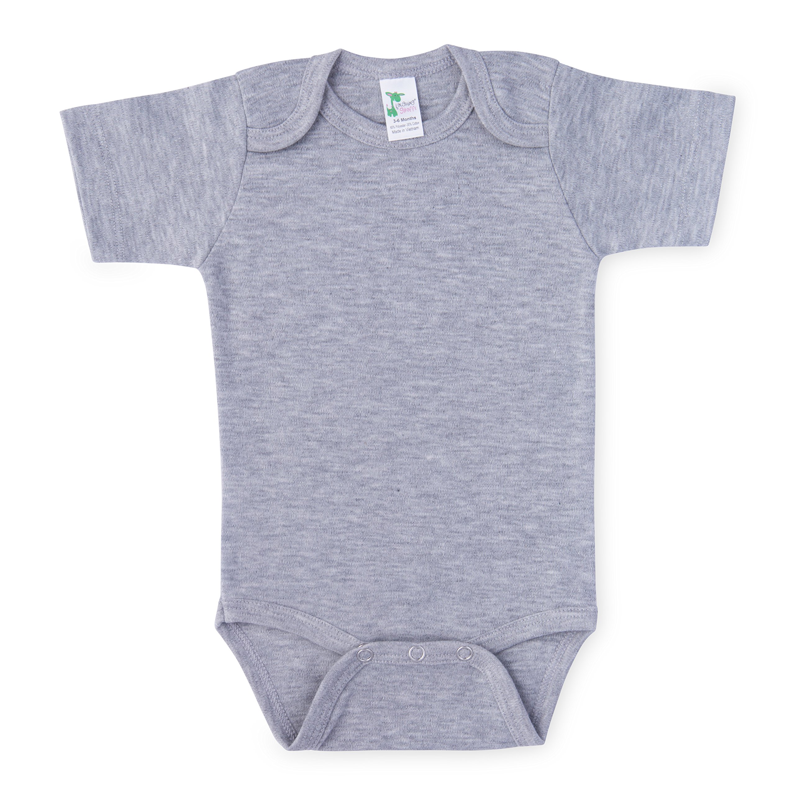 Laughing Giraffe Baby Blank Short Sleeve One Piece Bodysuit
