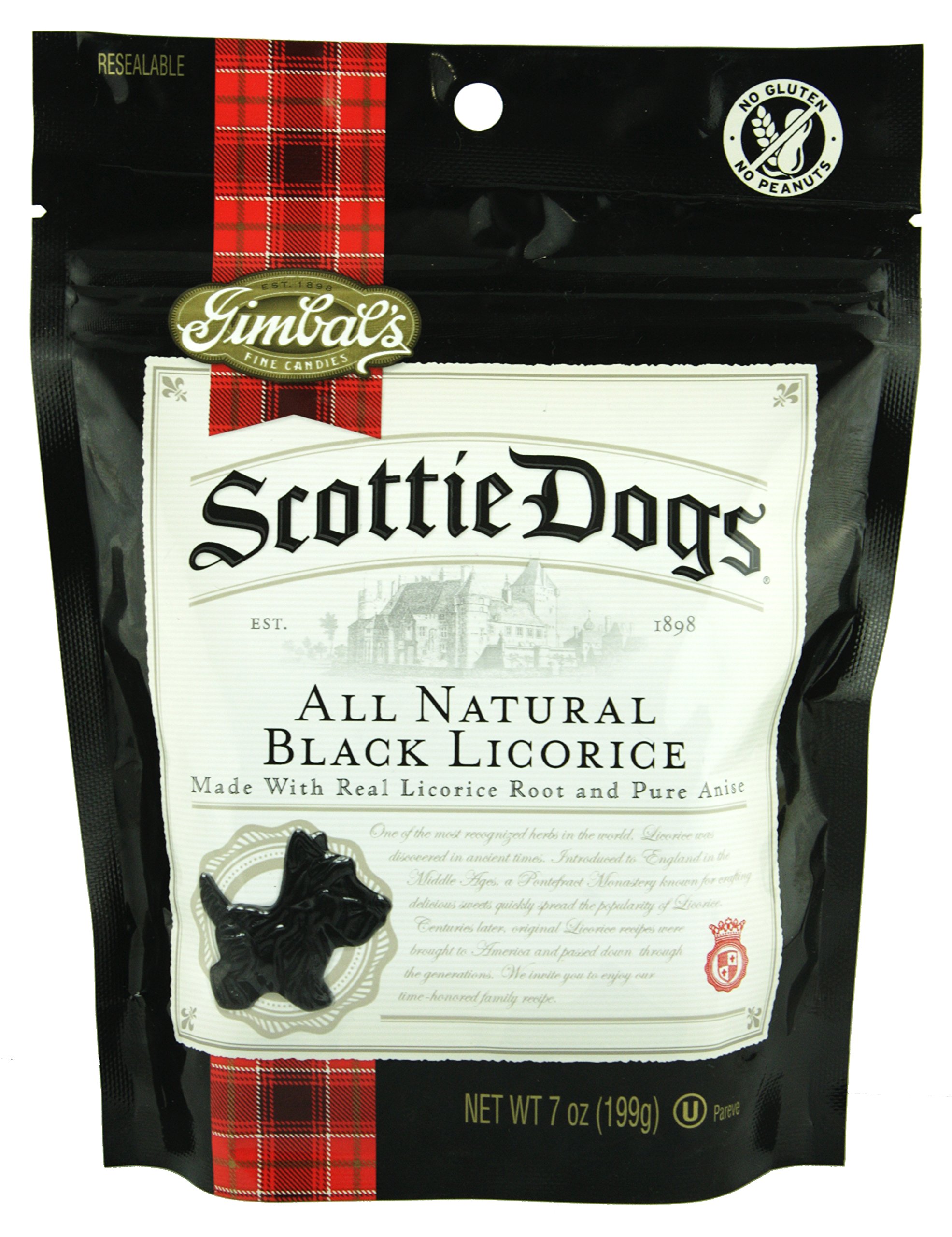 Gimbal's Scottie Dogs Strawberry Licorice 6 oz Pack of 2