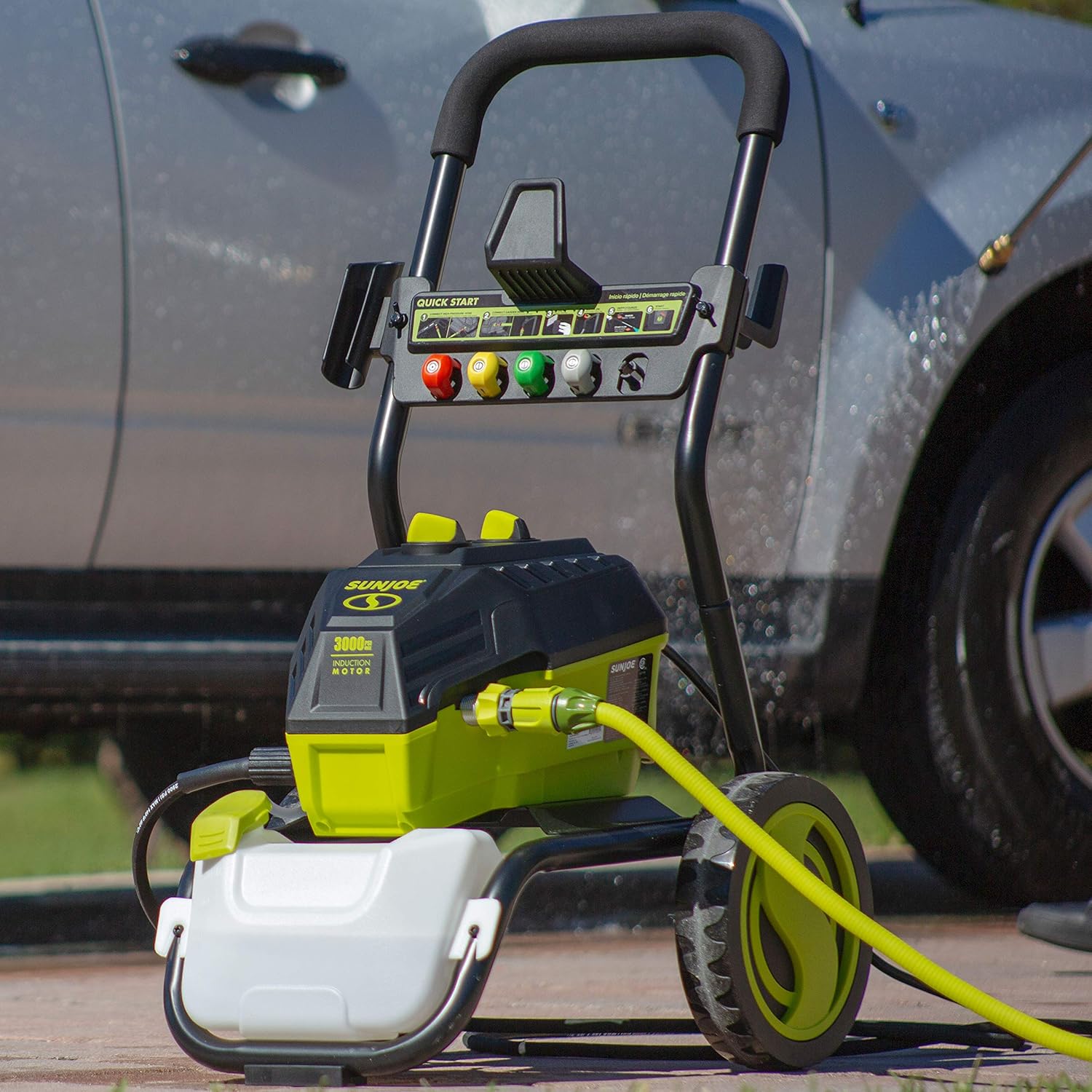 Sun Joe SPX4600 3000 PSI MAX 1.30 GPM High Performance Induction Pressure Washer, Green